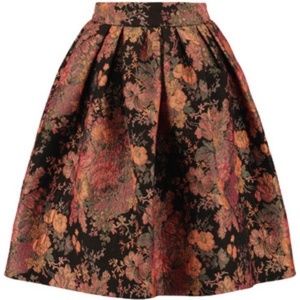 Maje a-line floral jacquard skirt sz 38 FR/ 6 US